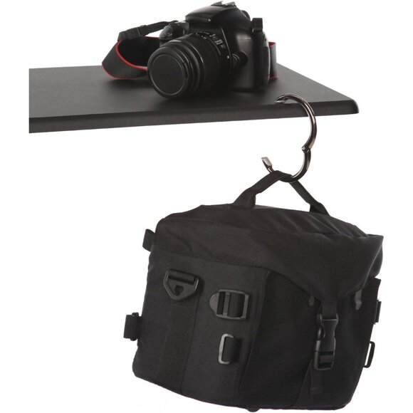 Women Bag Hanger Ring That Open Into Hook Close Automatically Polished Hematite - Picture 9 of 9